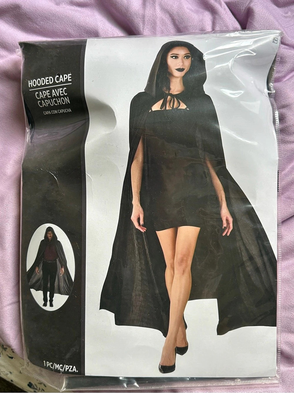 Hooded Cape Black NWT